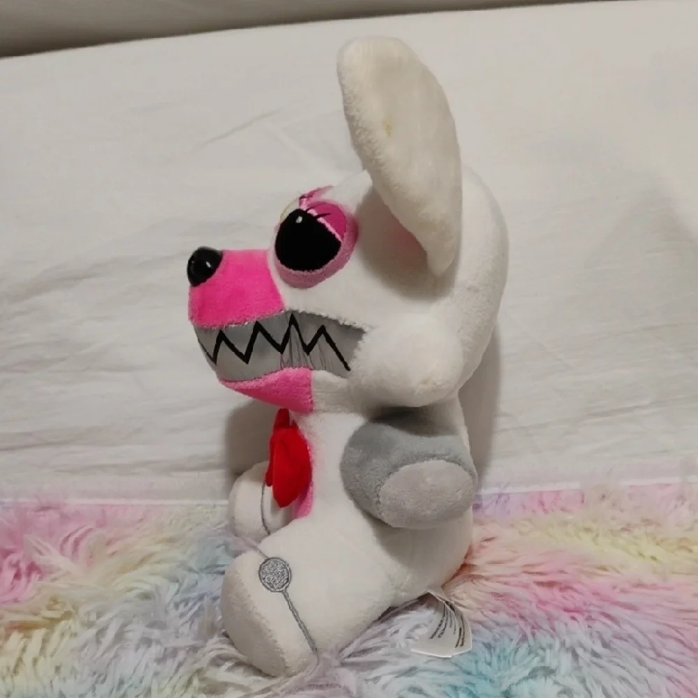 Five Nights At Freddy's Funka Plush 8" Pink & White Plush Toy W Red Bow - Picture 11 of 14